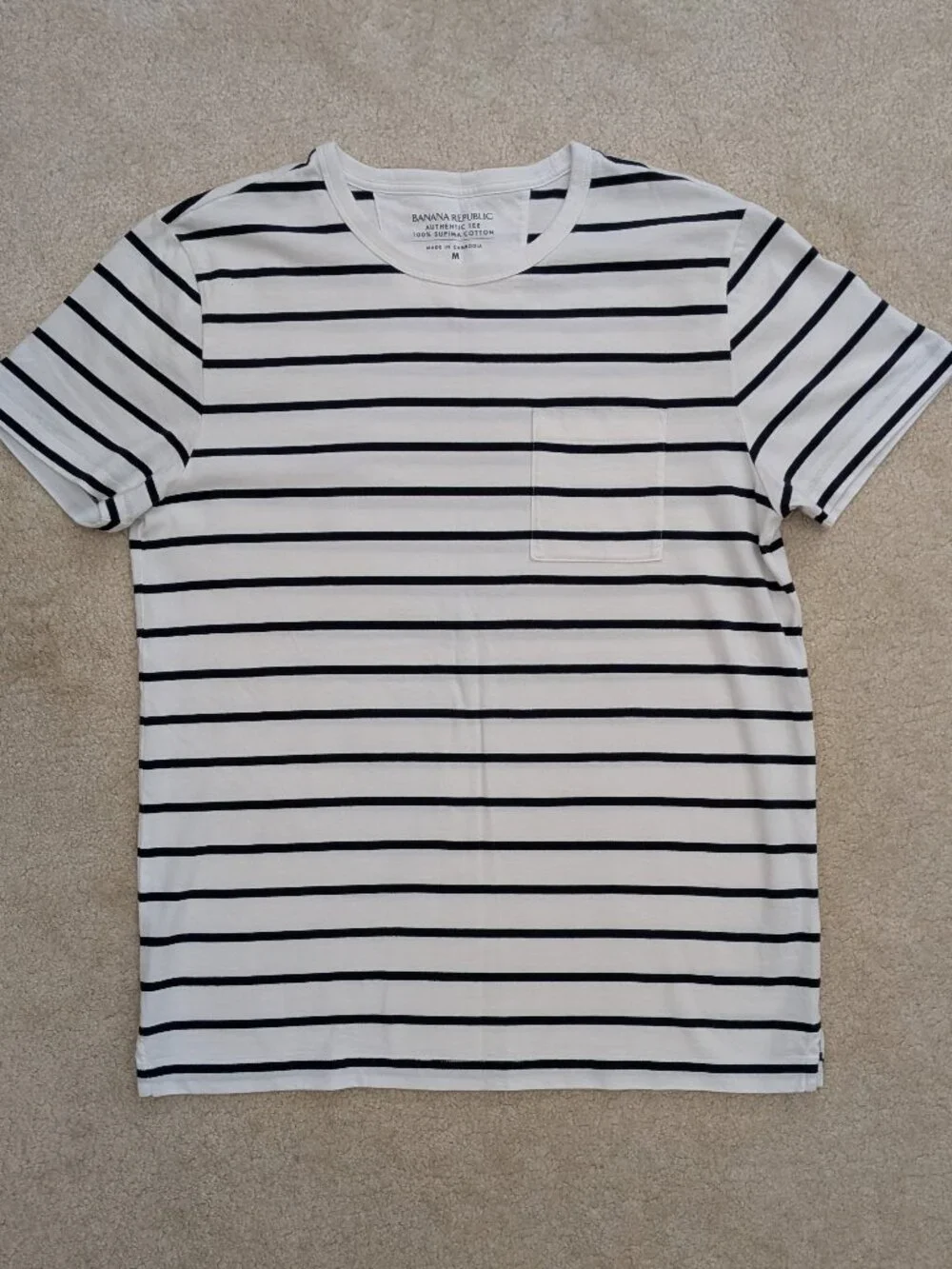 Banana Republic striped shirt medium supima cotton